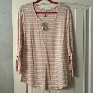 Pink and white t-shirt